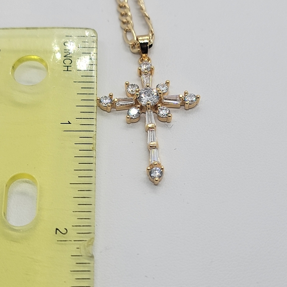 Brand New Brazilian 18k Gold Filled Cross Necklace - Picture 6 of 7